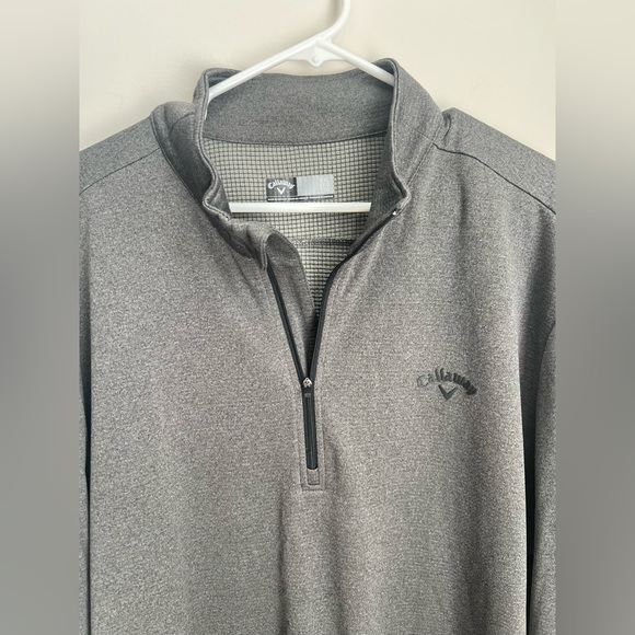 Callaway MENS Gray LIGHTWEIGHT QUARTER ZIP GOLF PULLOVER XXL - Picture 5 of 7